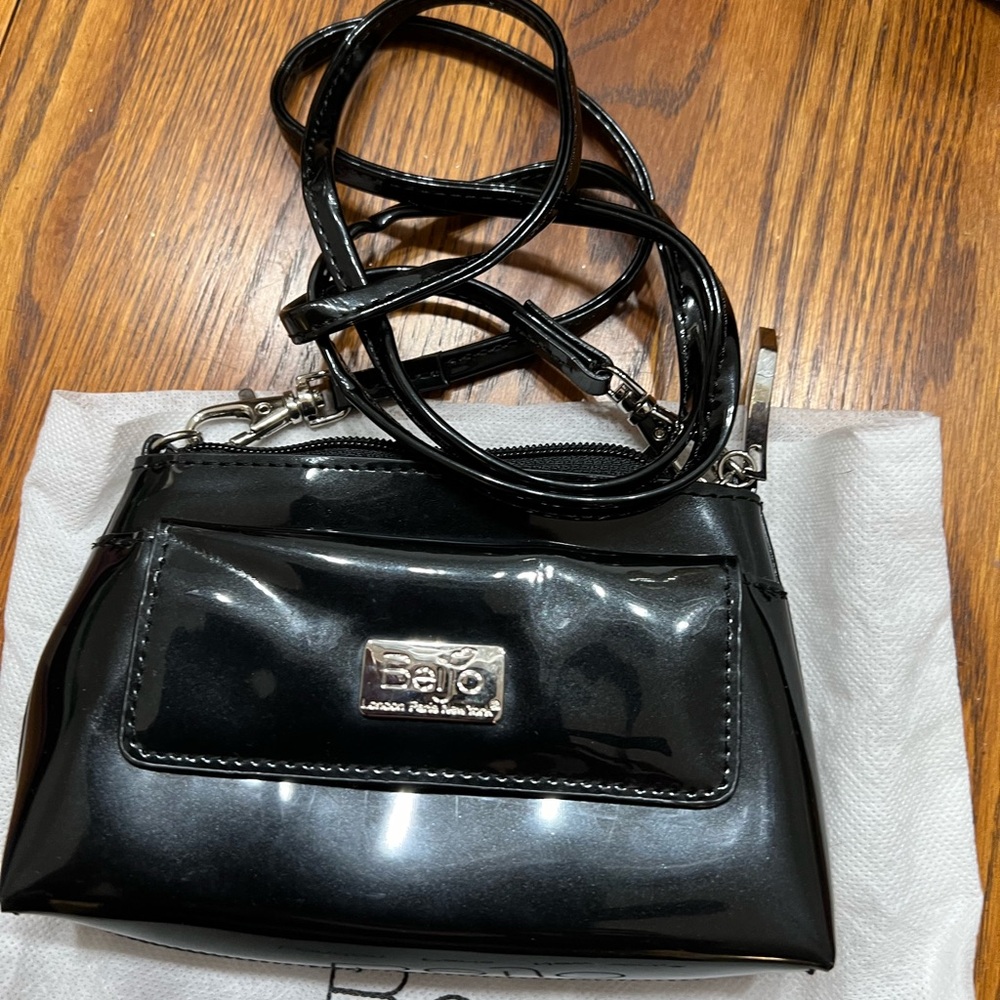 Black Patent Leather Beijo Wallet